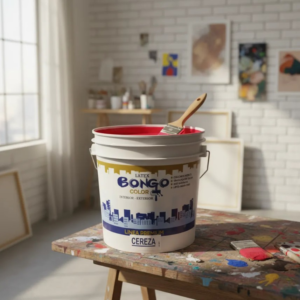 Pintura Látex Bongo Premium 10l Interior Y Exterior Cereza