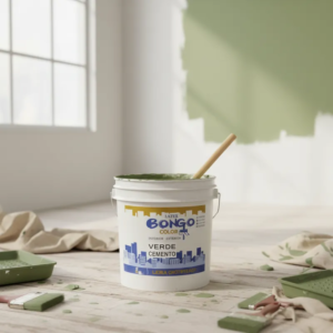 Pintura Látex Bongo Premium 10l Interior Y Exterior Verde Cemento