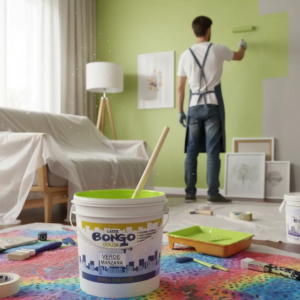 Pintura Látex Bongo Premium 10l Interior Y Exterior Verde Manzana
